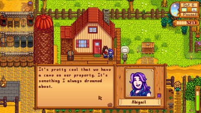 Abigail talking about our cave
